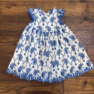 Pink Chicken EUC Blue Eyelet Cynthia Dress *